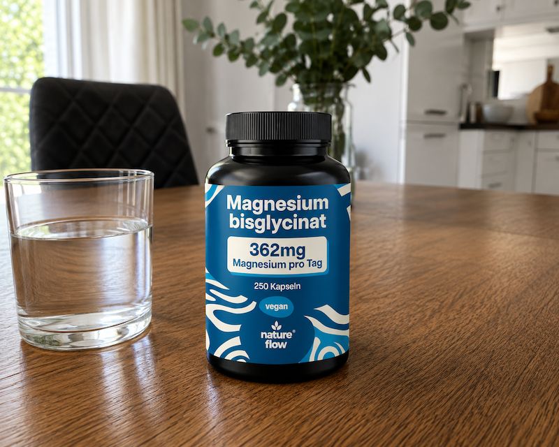 Nature Flow Magnesium Bisglycinat hochdosiert - 250 Kapseln