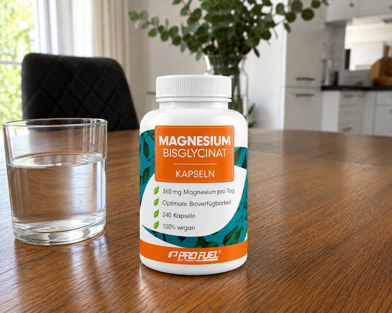 ProFuel Magnesium Bisglycinat Kapseln - 240 Kapseln mit 360 mg Magnesium pro Tag