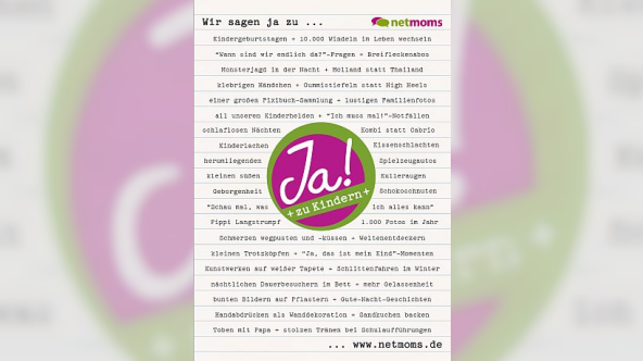 Wir sagen Ja zu Kindern - NetMoms