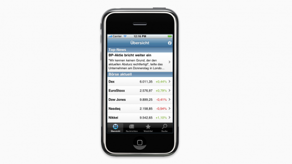 iPhone-App-Übersicht weiß